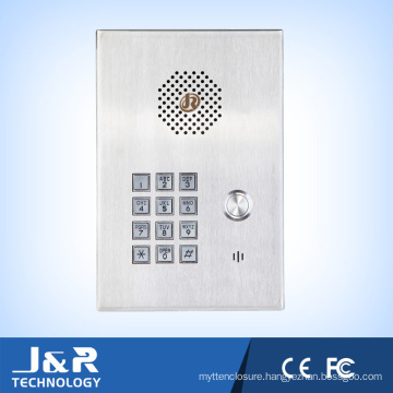 Stainless Steel Wall Mount Speakerphone, Service Phone, GSM Audio Intercom